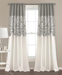 Estate Garden Print Room Darkening Window Curtain Set