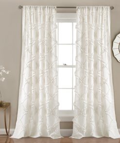 Ruffle Diamond Window Curtain Set