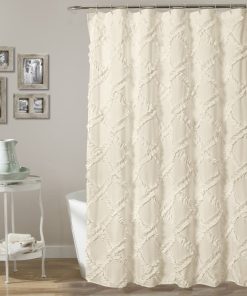 Ruffle Diamond Shower Curtain