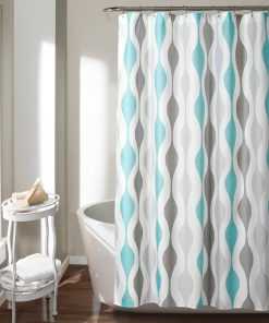 Mid Century Geo Shower Curtain