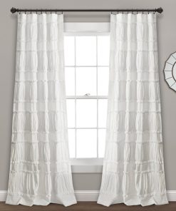 Nova Ruffle Window Curtain Panel Set