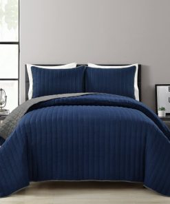Soft Stripe All Season Quilt/Coverlet Set