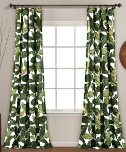 Tropical Paradise Window Curtain Panel Set