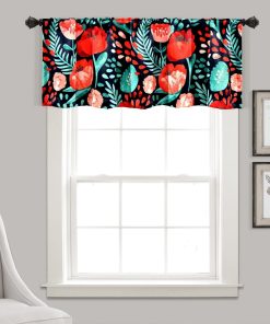 Poppy Garden Valance