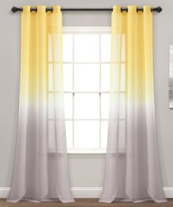 Umbre Fiesta Sheer Window Curtain Panel Set
