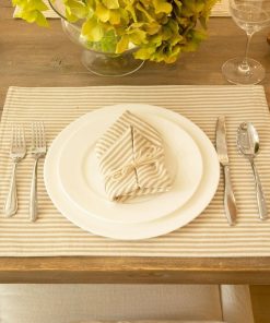 Farmhouse Ticking Stripe Yarn Dyed Placemat 4-Pack Set