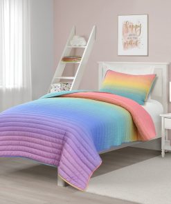 Rainbow Ombre Quilt Set