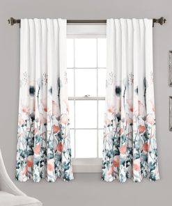 Zuri Flora Light Filtering Window Curtain Panel Set