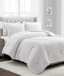 Crinkle Textured Dobby Comforter Set