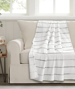 Ombre Stripe Yarn Dyed Recycled Cotton Blend Throw