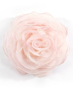 Ruffle Flower Layer Round Decorative Pillow