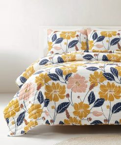 Lucia Abstract Floral Cotton Quilt Set