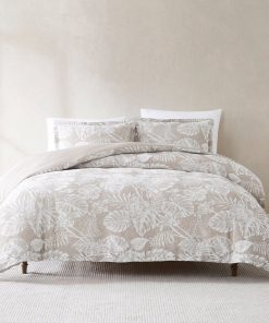 Bali Tropical Leaves Gauze Jacquard Duvet Cover Set