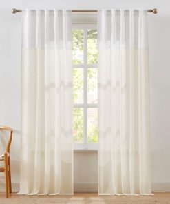 Brigitte Embroidery Eyelet Scalloped Edge Window Curtain Panels