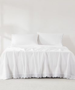 Coastal Chic Scalloped Edge Cotton Sheet Set