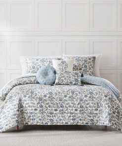 Lillian Block Print Reversible Quilt 6 Set