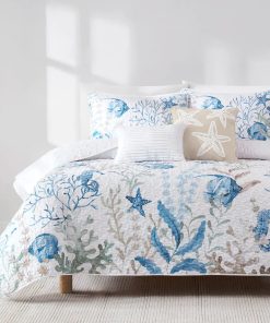 Oceana Watercolor Sea Life Quilt Set