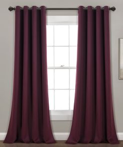 Insulated Grommet Blackout Window Curtain Panel Set