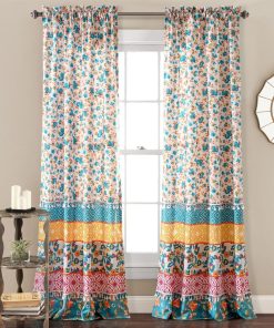 Emily Boho Stripe Window Curtain Panel Set