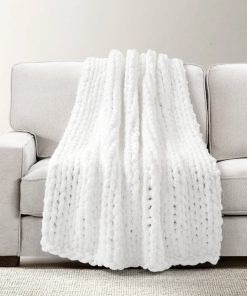 Hygge Ultra Soft Chenille Chunky Knit Throw