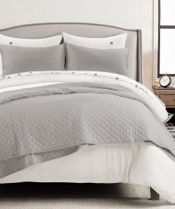 Belgian Flax Linen Rich Cotton Blend Quilt 3 Piece Set