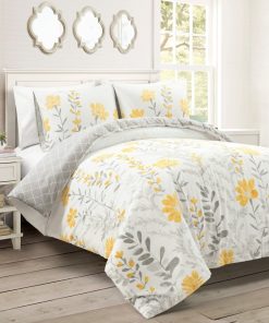 Aprile Reversible Cotton Duvet Cover 3 Piece Set