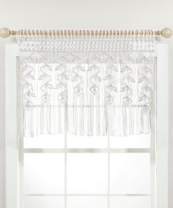 Boho Macrame Leaf Cotton Valance