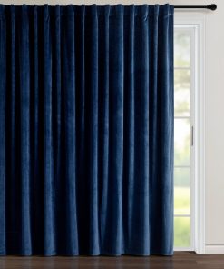 Prima Velvet Solid Ultra Wide Light Filtering Window Curtain Panel