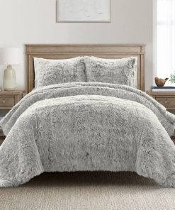 Emma Cozy Ultra Soft Two Tone Faux Fur Comforter Set