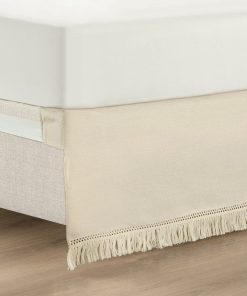 Boho Fringe 15-Inch Tailored Drop Easy Fit Bed Skirt