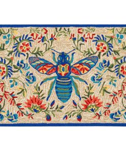 Frontporch Flora Bee Indoor/Outdoor Mat /natural